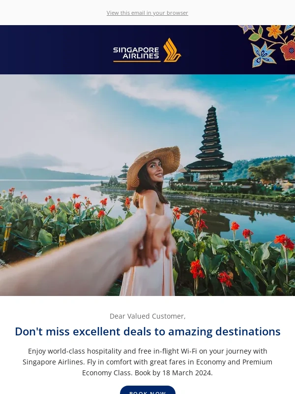 Singapore Airlines - Enjoy great deals for a limited time