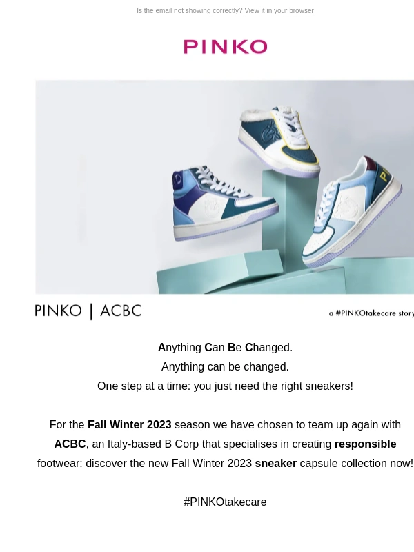 Pinko - The PINKO | ACBC sneakers are back