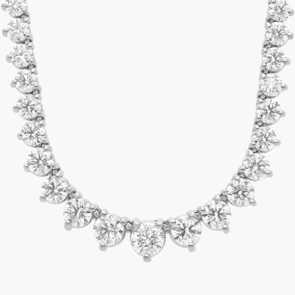 Blue Nile 20 ct. tw. Graduated Diamond Eternity Necklace in 18K White Gold