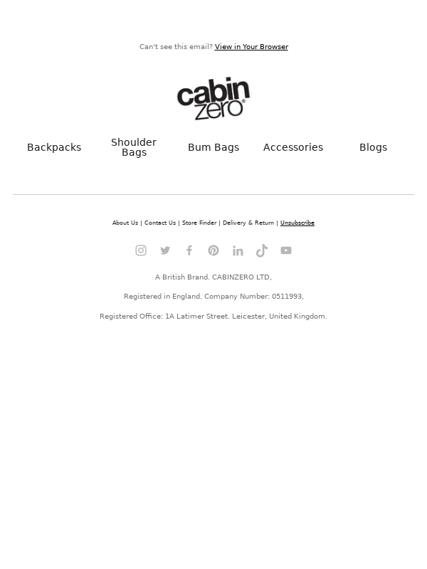 CabinZero - ? We Have a Winner + Up to 40% Off Ends Soon!