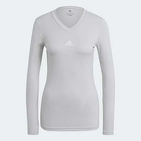 adidas Women's Team Base Long-Sleeve T-Shirt (Team Lt. Grey) $6.60 + Free Shipping