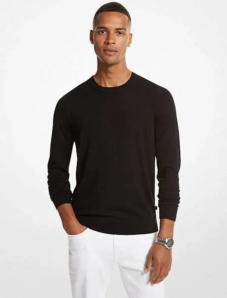 Michael Kors Men's Merino Wool Crewneck Sweater