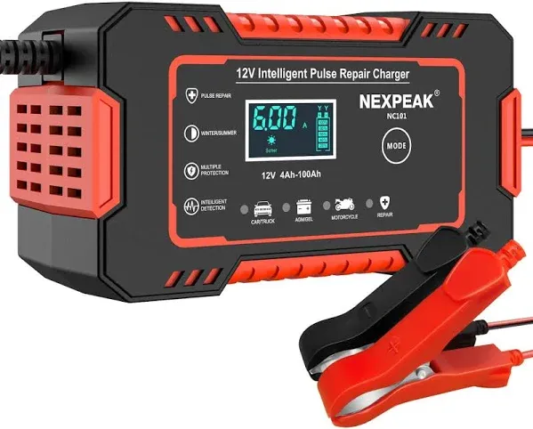 NEXPEAK 12V 6A Intelligent Pulse Battery Trickle Charger $11.99 + Free Shipping w/ Prime or on $35+