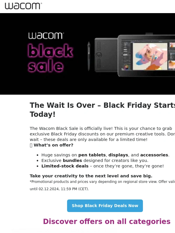 Wacom - ? Hey lea,Wacom Black Sale Has Begun – Shop the Best Deals Now!