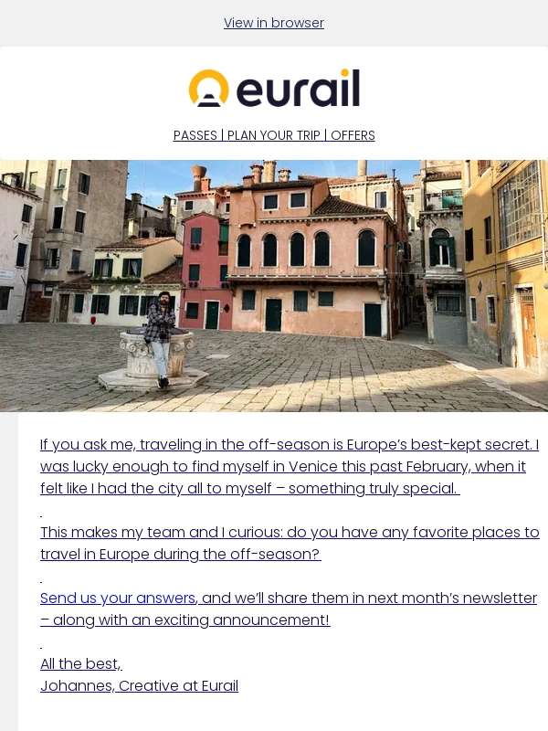 Eurail - Skipping the crowds,but not the magic ?