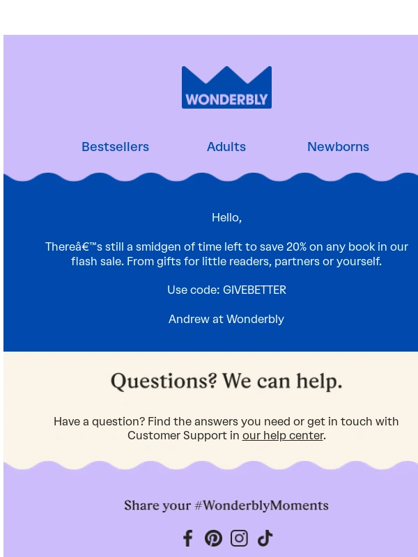 Wonderbly - Quick! Save 20%