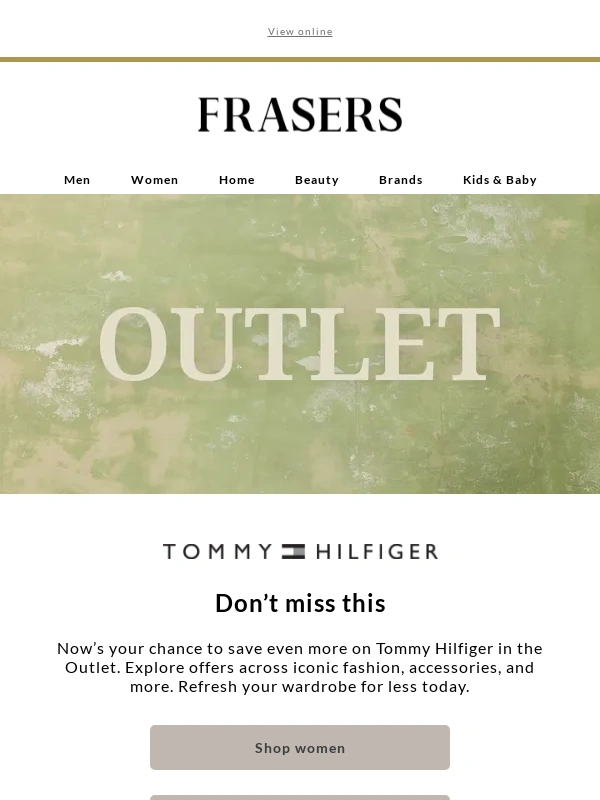 House of Fraser - Tommy Hilfiger | OUTLET