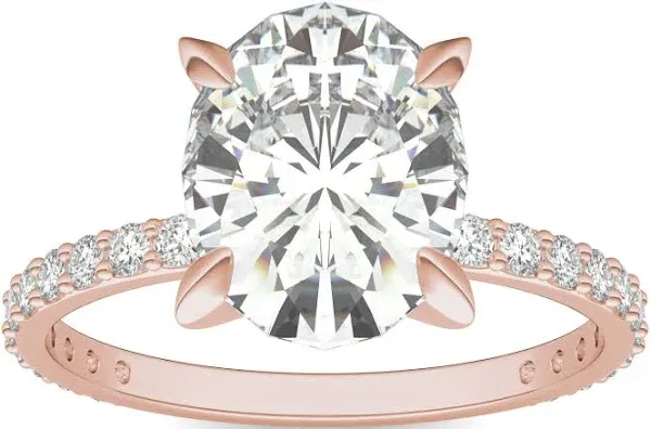 Charles & Colvard Lab Grown Diamond Oval Martini Engagement Ring