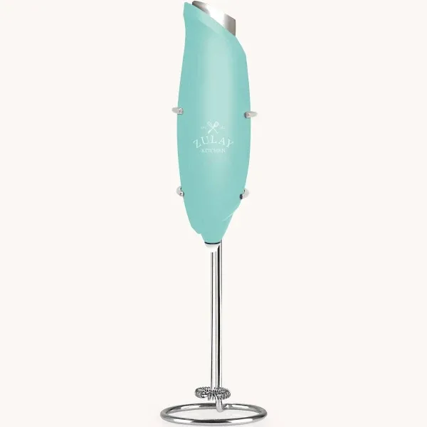 Zulay Kitchen One-Touch Milk Frother for Coffee Easy-Use Handheld Frother
