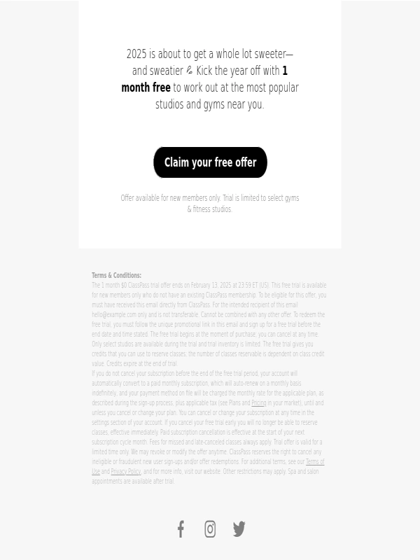 ClassPass - ? Top-rated studios. 30 days. $0. ?