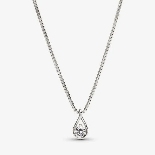 Pandora 0.25ct Lab-Grown Diamond Pendant Necklace in 14k White Gold
