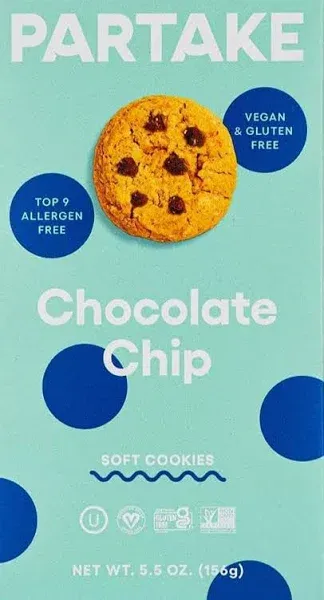 Partake FOODS Soft Baked Chocolate Chip Cookies
