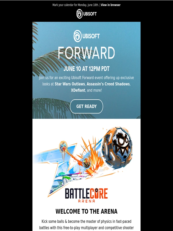Ubisoft - Get ready for Ubisoft Forward!