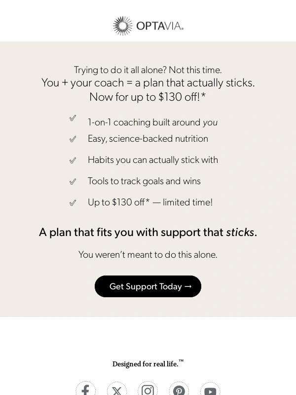 OPTAVIA - With us,you’ll never undermine the power of support again!