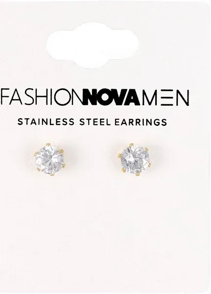 Fashion Nova Men's Classic Stud Earring Set