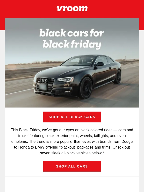 Vroom - Celebrate Black Friday with Vroom. Check out these black cars