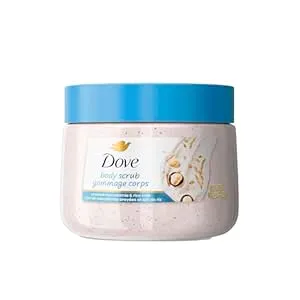 Dove - Scrub Macadamia Rice Milk Body Scrub, 15 oz, exfoliates, nourishes for smooth, radiant skin