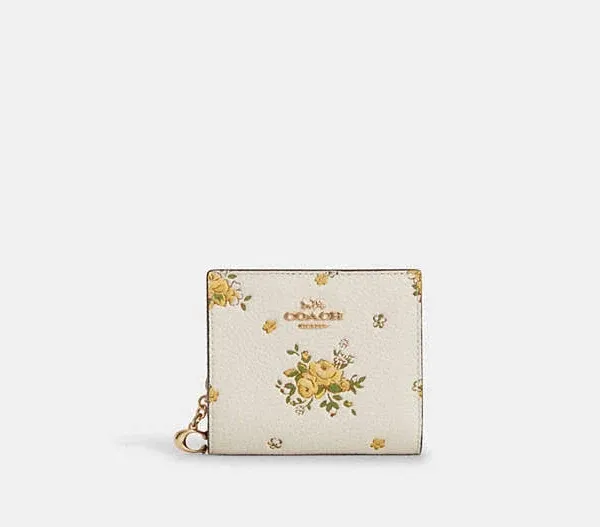 Coach Women's Floral Print Snap Wallet