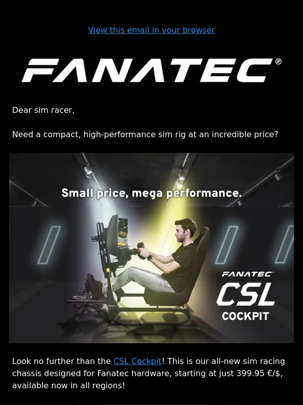 Fanatec - New product launch: Fanatec L Cockpit