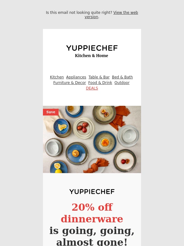 Yuppiechef - NEW gems added to 20% off Yuppiechef dinnerware SALE ?
