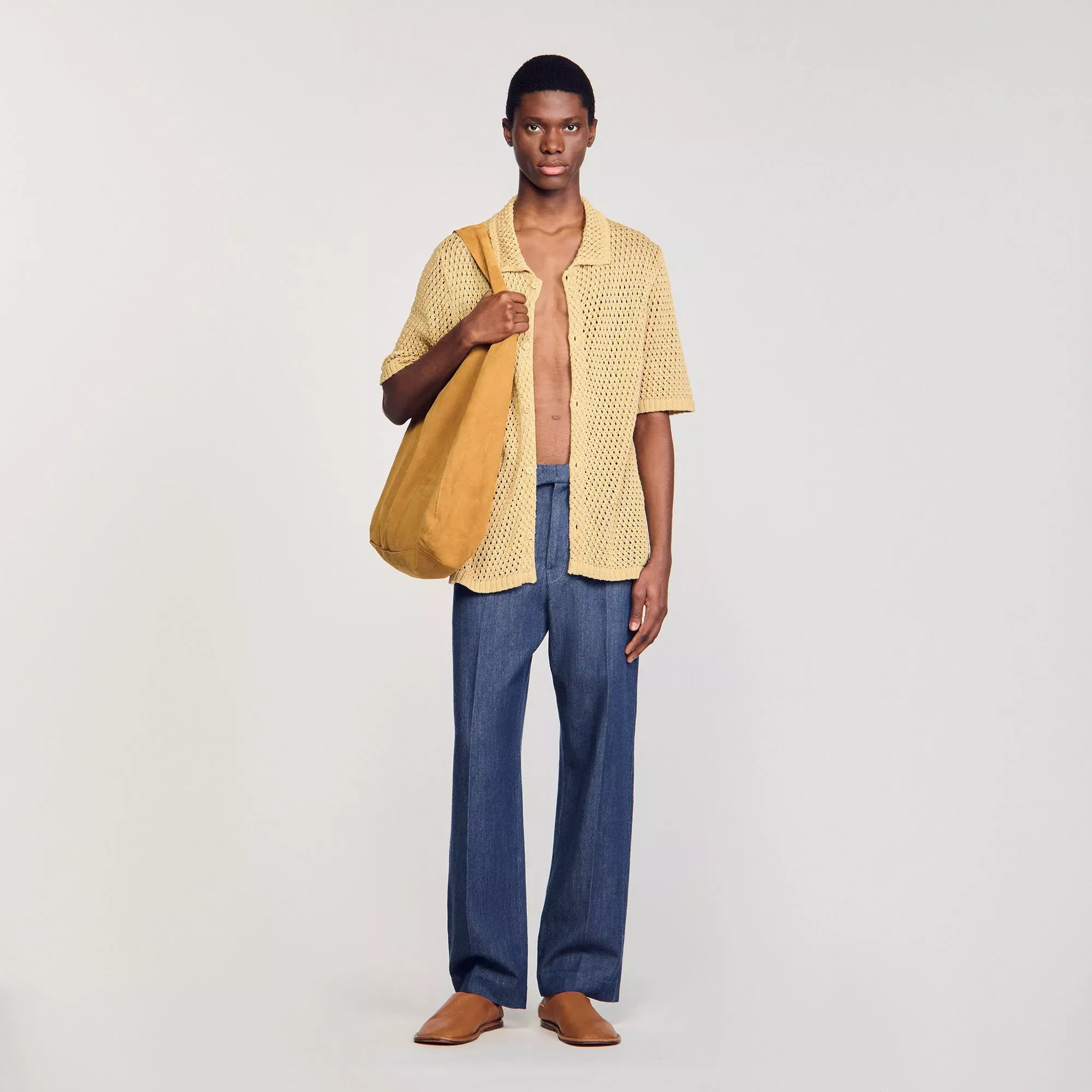 Sandro Crochet shirt - male - XL