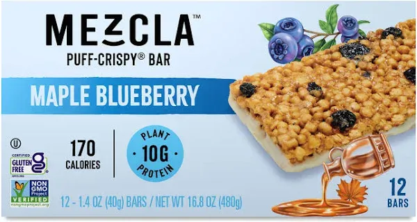 Mezcla Maple Blueberry Puff-Crispy Bar