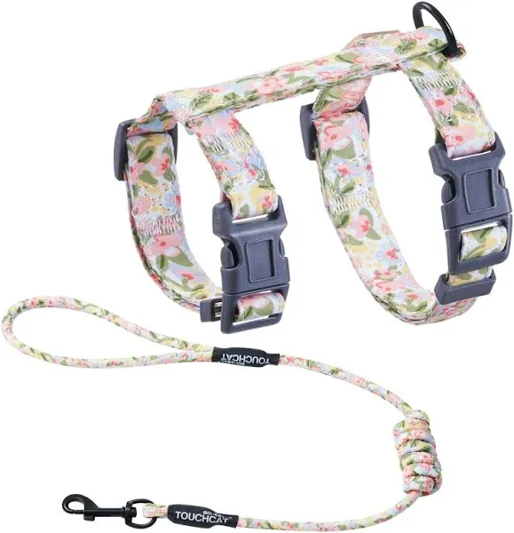 Touchcat Floral Patterned Fashion Cat Harness and Leash