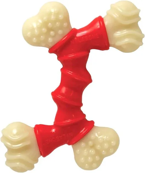 Nylabone Dura Chew Double Bone Bacon Wolf Dog Chew Toy