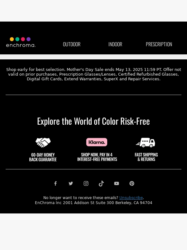 Enchroma - Last Chance: 20% OFF For Mom