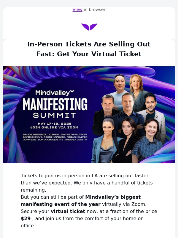 Mindvalley - ? Join The Biggest Manifestation Energy Field — From Anywhere on Earth
