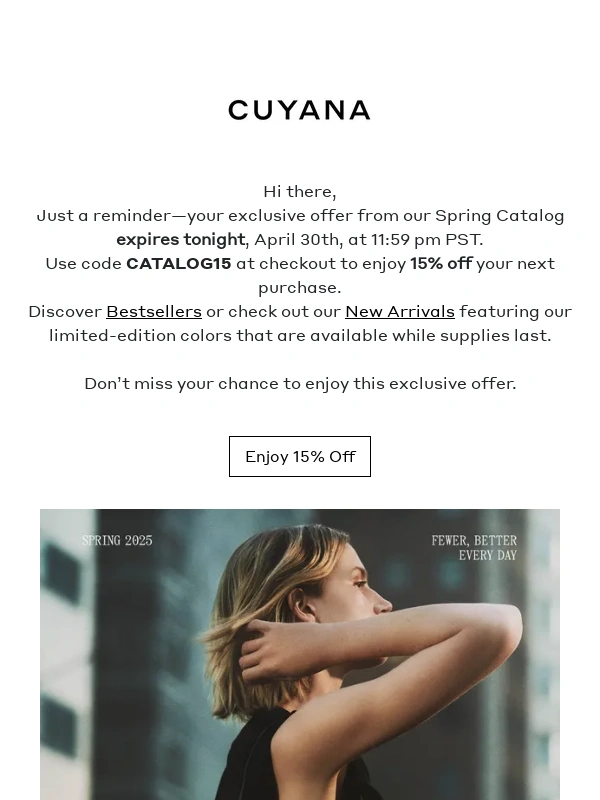 Cuyana - Your 15% Off Expires Tonight