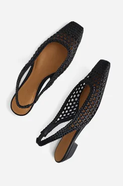 Madewell The Ophelia Slingback Flats - Woven Leather