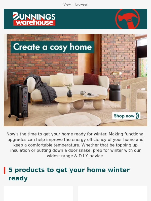 Bunnings - Winter proof your home