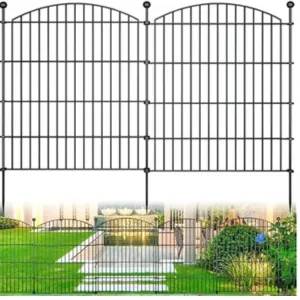 10-Panels Richmen Rustproof Garden Outdoor Metal Dog Fencing with Ground Stakes