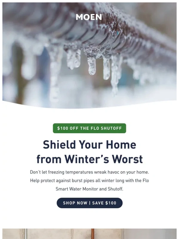 Moen - Don’t let frozen pipes burst your bubble