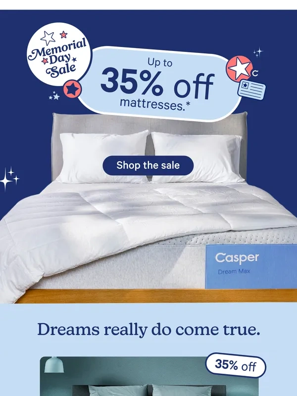 Casper - Memorial Day Savings: 35% off Max mattresses