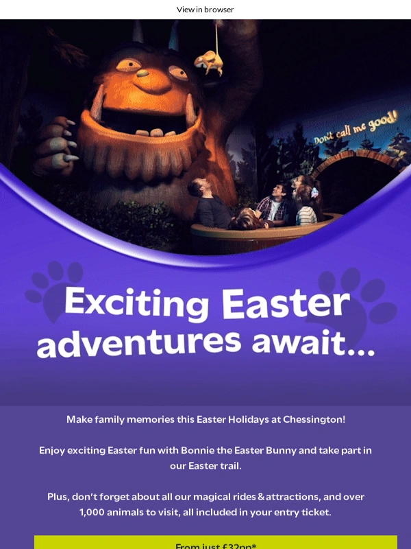 Chessington World of Adventures Resort - Cracking adventures from just £32pp ?