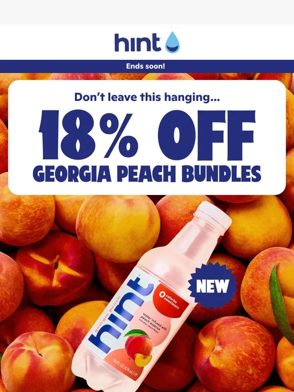 Hint Water - Perfectly peachy savings are going,going…?