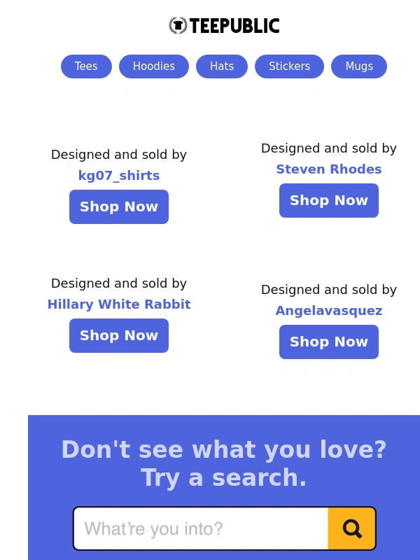 Teepublic - $16 tees + up to 35% off is live!!