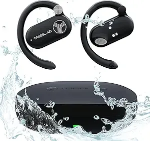 TREBLAB X-Open – Ultra-Comfortable Open Ear Wireless Earbuds – Pure Immersive-HD Sound, Over 40H Playtime, Lightweight, Waterproof, Bluetooth 5.4, Dual Mic for Calls, Secure Fit for Sports, Fitness