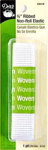 Dritz Ribbed Non-Roll Woven Elastic