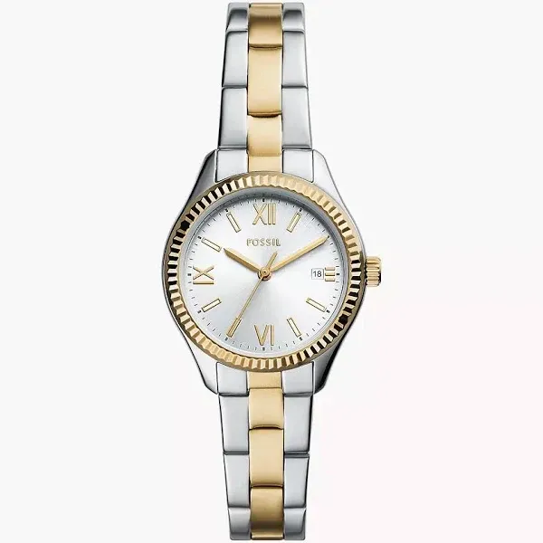 Fossil Women's Rye Three-Hand Date Stainless Steel Quartz Watch