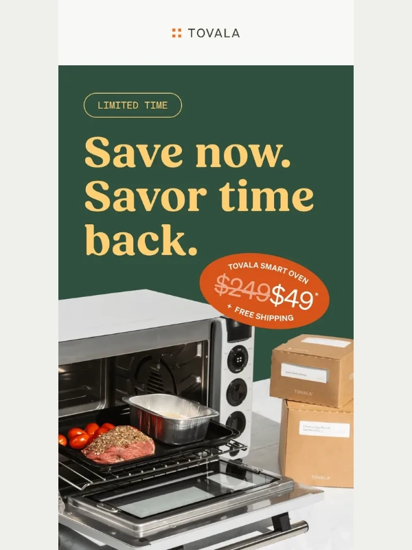 Tovala - Only $49. While supplies last