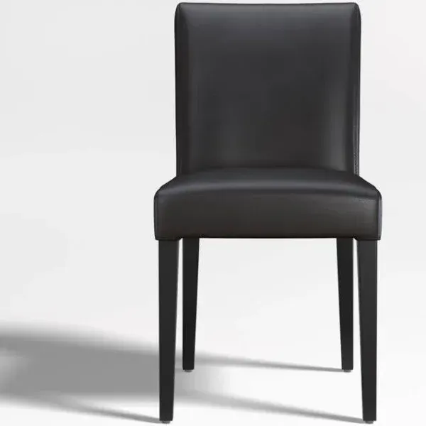 Lowe Onyx Leather Dining Chair with Ebony Wood Legs