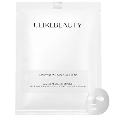 Ulike Moisturizing Facial Mask for Most Skin Types, Deep Hydrating Overnight Hydrogel Mask for Calming, Brightening & Repairing, 5 Pcs Per Case