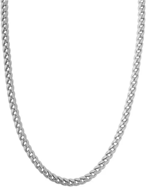 Sterling Silver Wheat Chain Necklace for Men