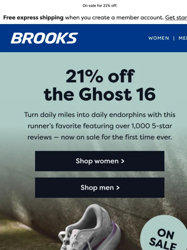 Brooks Running - Moving fast: Ghost 16