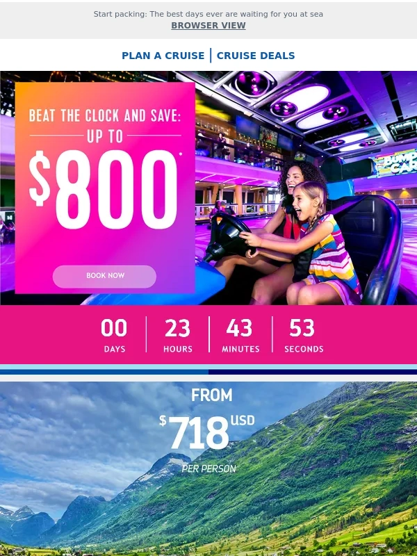 Royal Caribbean - Last Day: Save up to $800 on your next vacation