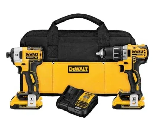 DeWalt 20V MAX XR Cordless Drill Combo Kit DCK283D2