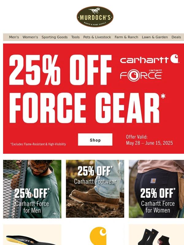 Murdochs - 25% Off Carhartt Force